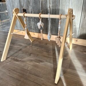 Natural Wooden Baby Play Gym